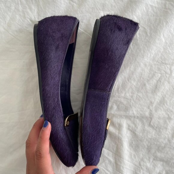 Tory Burch Purple Calf Hair Flats (sz 5) - Picture 2 of 8